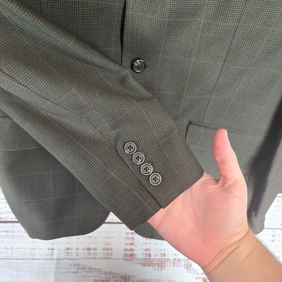 Ralph Lauren Blazer Mens 40 Medium Brown Plaid Wool Cashmere Two Button Jacket - Picture 7 of 16